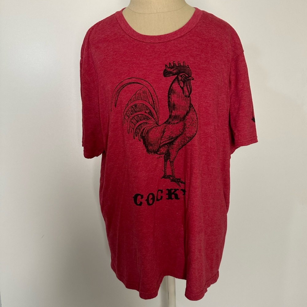 Mason jar label Cocky Rooster graphic t-shirt xl - Picture 13 of 16